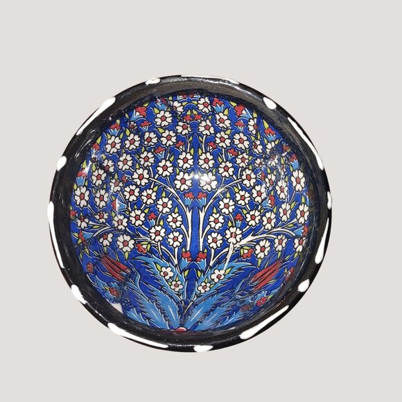Nakkas Bowls Handpainted Turkish Ceramic Finger Dip Floral Traditional Patterns - Picture 12 of 13